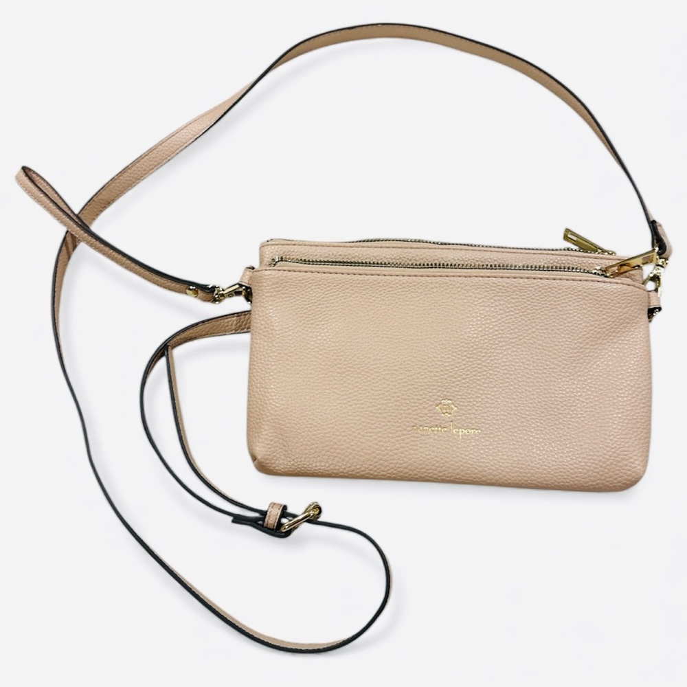Nanette Lapore Rose Pink Leather Crossbody Bag or Clutch
